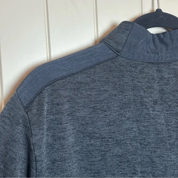 GREG NORMAN Gray Heather Men's M Pullover Sweater 1/4 Button Pocket Golf Fleece - Picture 16 of 16